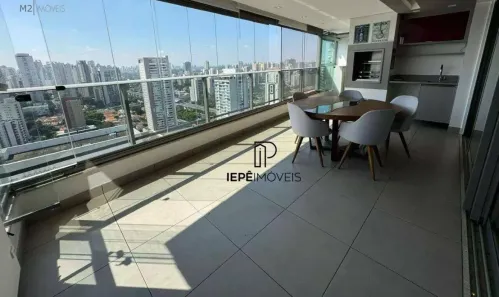 Apartamento com 3 Quartos para alugar, 128m² no Cidade Monções, São Paulo