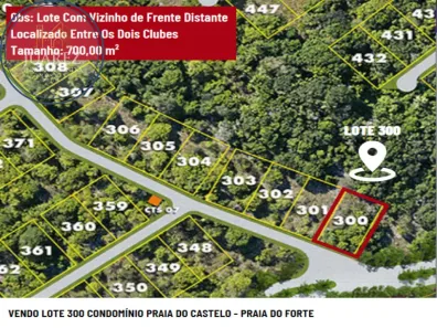 Lote/Terreno à venda, 700m² no Praia do Forte, Mata de São João
