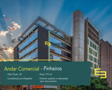 Sala Comercial para alugar, 779m² no Pinheiros, São Paulo