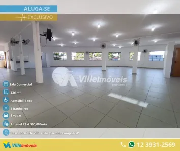 Sala Comercial para alugar, 336m² no Residencial de Ville, São José dos Campos