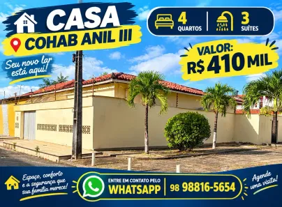 Casa com 4 Quartos à venda, 200m² no COHAB Anil III, São Luís