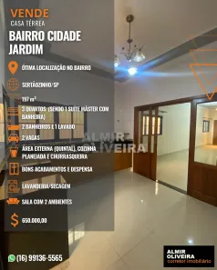 Casa com 3 Quartos à venda, 197m² no Cidade Jardim, Sertãozinho