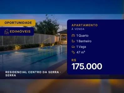 Apartamento com 1 Quarto à venda, 47m² no Residencial Centro da Serra, Serra