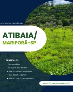 Lote/Terreno à venda, 600m² no Tanque, Atibaia