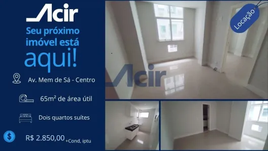 Apartamento com 2 Quartos para alugar, 65m² no Centro, Rio de Janeiro