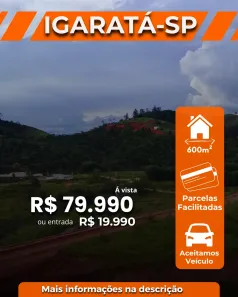 Lote/Terreno à venda, 600m² no Jardim Santana, Jacareí