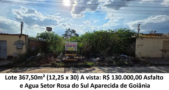 Lote/Terreno à venda, 367m² no Jardim Rosa do Sul, Aparecida de Goiânia
