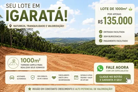Lote/Terreno à venda, 1000m² no Centro, Igaratá