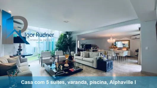 Casa de Condomínio com 5 Quartos à venda, 526m² no Alphaville I, Salvador