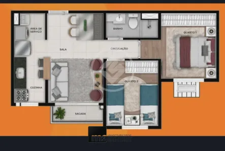 Apartamento com 2 Quartos à venda, 43m² no Vila Alpes, Goiânia