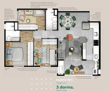 Apartamento com 3 Quartos à venda, 102m² no Swiss Park, Campinas