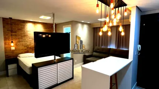 Flat com 1 Quarto para alugar, 30m² no Cidade Monções, São Paulo