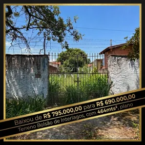 Lote/Terreno à venda, 464m² no Interlagos, São Paulo