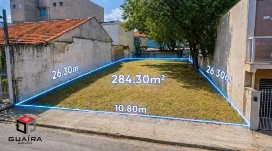 Lote/Terreno à venda, 284m² no Fundação, São Caetano do Sul