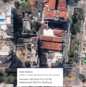 Lote/Terreno à venda, 2361m² no José Menino, Santos