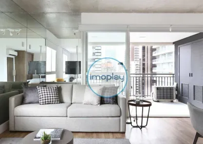 Apartamento com 1 Quarto para alugar, 63m² no Cidade Monções, São Paulo