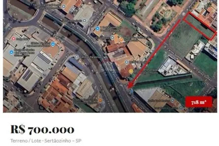 Lote/Terreno à venda, 718m² no Jardim 5 de Dezembro, Sertãozinho