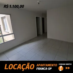 Apartamento com 2 Quartos para alugar, 48m² no Chácaras São Paulo, Franca