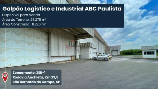 Galpão/Depósito/Armazém para alugar, 28275m² no Parque Terra Nova II, São Bernardo do Campo