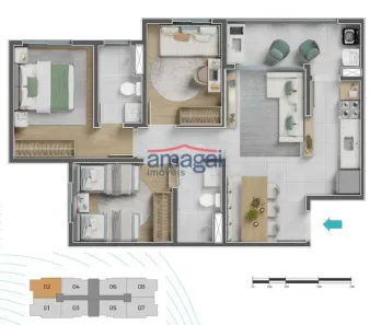 Apartamento com 2 Quartos à venda, 66m² no Jardim das Indústrias, São José dos Campos
