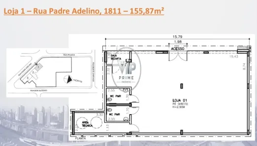 Ponto Comercial à venda, 155m² no Quarta Parada, São Paulo