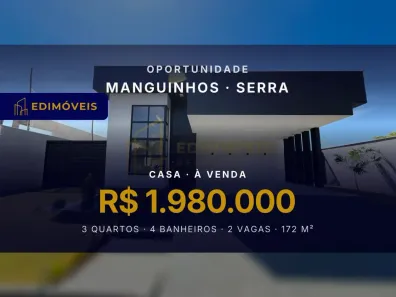 Casa com 3 Quartos à venda, 172m² no Manguinhos, Serra