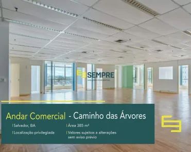 Sala Comercial para alugar, 385m² no Pernambués, Salvador