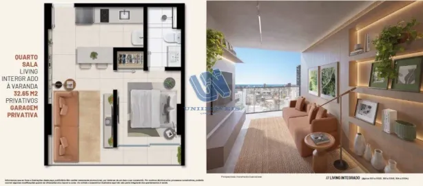 Apartamento com 1 Quarto à venda, 32m² no Chame-Chame, Salvador