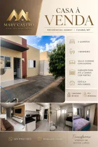 Casa de Condomínio com 2 Quartos à venda, 56m² no Pascoal Ramos, Cuiabá