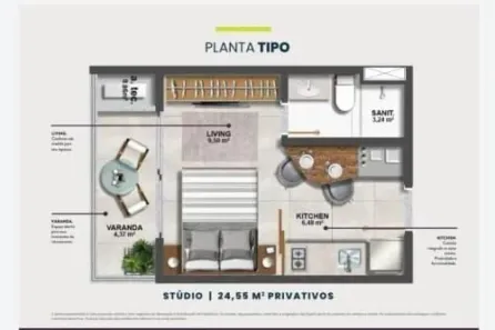 Apartamento com 1 Quarto à venda, 25m² no Caminho das Árvores, Salvador