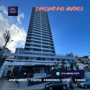 Apartamento com 3 Quartos à venda, 114m² no Caminho das Árvores, Salvador