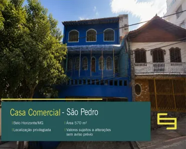 Imóvel Comercial para alugar, 570m² no Santo Antônio, Belo Horizonte
