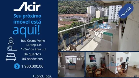 Apartamento com 4 Quartos à venda, 191m² no Cosme Velho, Rio de Janeiro