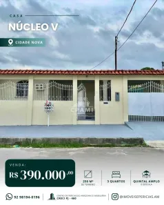 Casa com 3 Quartos à venda, 250m² no Cidade Nova, Manaus
