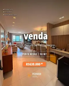 Apartamento com 3 Quartos à venda, 98m² no Ponta Negra, Natal