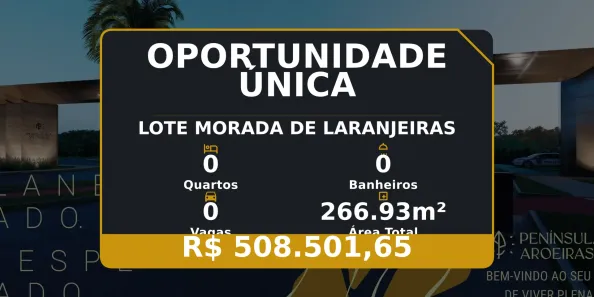 Lote/Terreno à venda, 266m² no Morada de Laranjeiras, Serra