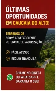 Lote/Terreno à venda, 500m² no Centro (Caucaia do Alto), Cotia