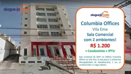 Sala Comercial para alugar, 30m² no Vila Guaianazes, São José dos Campos