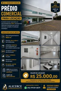 Prédio Comercial para alugar, 800m² no Flores, Manaus