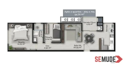 Apartamento com 2 Quartos à venda, 55m² no Carvoeira, Florianópolis