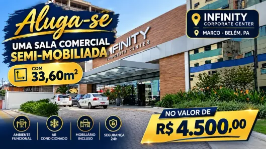 Sala Comercial para alugar, 33m² no Marco, Belém