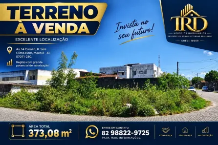 Lote/Terreno à venda, 373m² no Clima Bom, Maceió