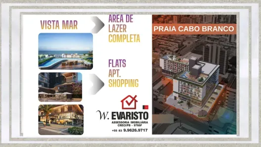 Apartamento com 1 Quarto à venda, 26m² no Cabo Branco, João Pessoa