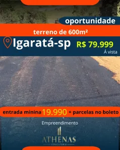 Lote/Terreno à venda, 600m² no Centro, Igaratá