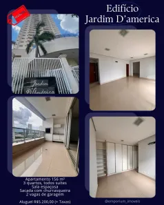 Apartamento com 3 Quartos para alugar, 156m² no Jardim Petrópolis, Cuiabá