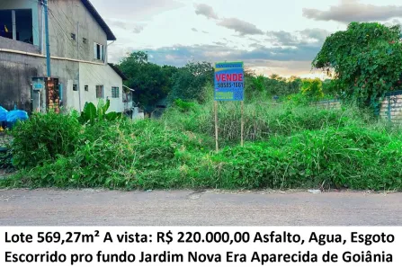 Lote/Terreno à venda, 569m² no Jardim Nova Era, Aparecida de Goiânia