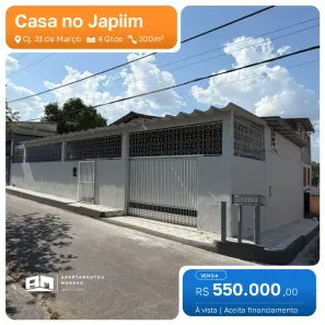 Casa com 4 Quartos à venda, 300m² no Japiim, Manaus
