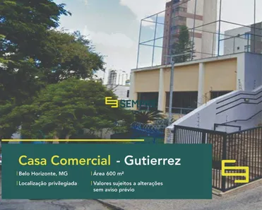 Imóvel Comercial para alugar, 600m² no Gutierrez, Belo Horizonte