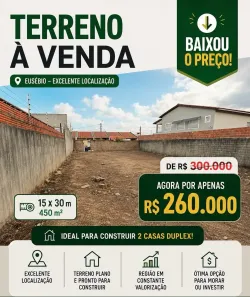 Lote/Terreno à venda, 450m² no Urucunema, Eusébio