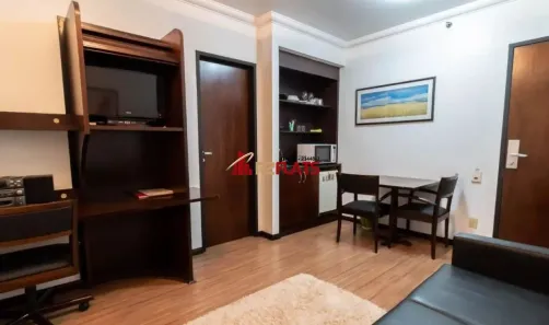 Flat com 1 Quarto para alugar, 35m² no Indianópolis, São Paulo